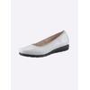 Ballerina CLASSIC BASICS, Damen, Gr. 37, grau (hellgrau), Glattleder, Basic, Schuhe