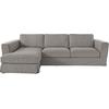Ecksofa TIMBERS "Vintage L-Form", grau, B:284cm H:83cm T:165cm, 100%PES, Sofas, Ecksofa, 3-Sitzer Polsterecke im Landhausstil, mit abnehmbarer Husse