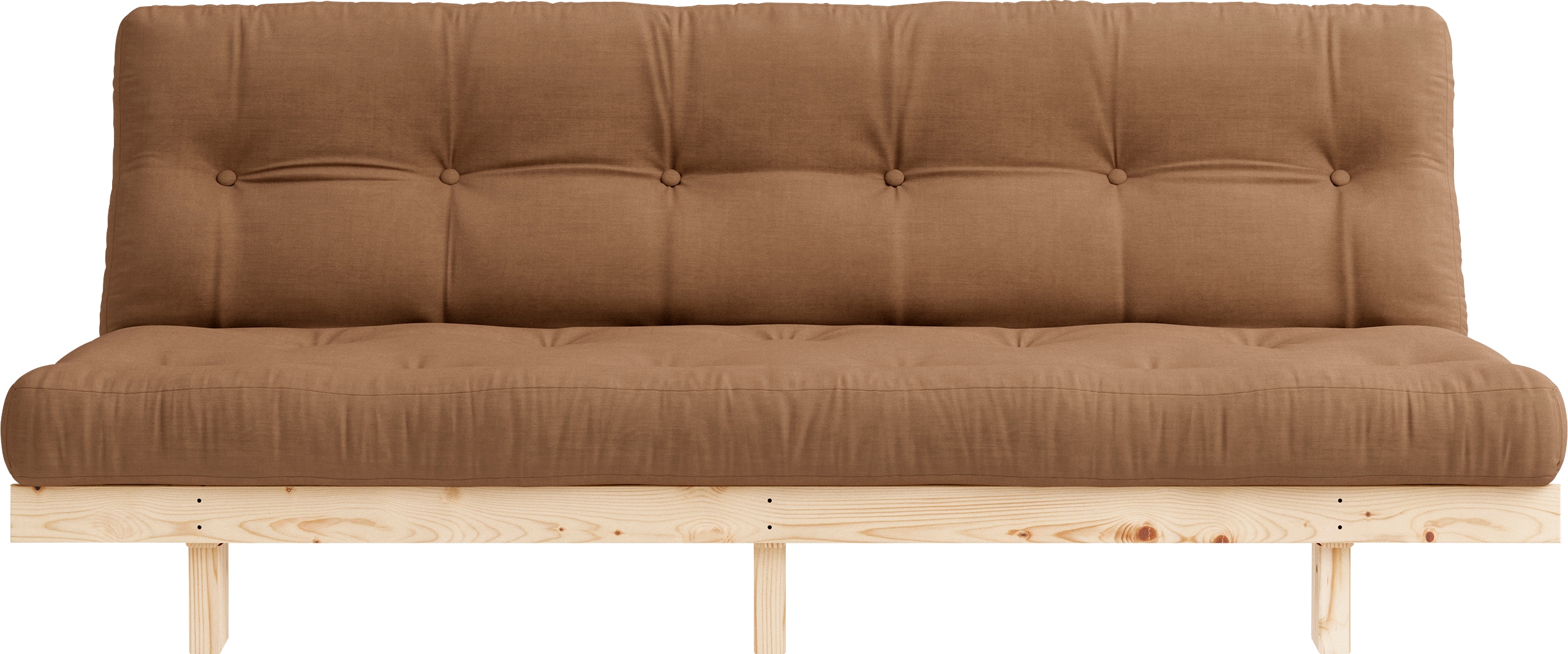 Schlafsofa KARUP DESIGN "Lean", braun (=s414), B:190cm H:73cm T:99cm, 80% Baumwolle + 20% polyester, Sofas, mit Bettfunktion und Futonmatratze
