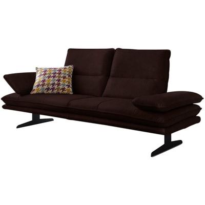 2,5-Sitzer W.SCHILLIG "broadway, Designsofa mit tollem Sitzkomfort", braun (mocca z69), B:236cm H:94cm T:96cm, Longlife Xtra-Leder Z69: Das feinnarbige, gedeckte Softleder Z69 besticht durch seine außergewöhnliche Weichheit im trendigen... Image
