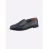 Slipper HEINE, Damen, Gr. 41, blau (marine), Leder, Rindsleder, modisch, Schuhe