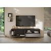 Lowboard INOSIGN "Everest Breite 206 cm, TV-Board mit 2 Türen u. 1 Schubkasten", grau (bleigrau, kreidegrau, absetzung steingrau (druck)), B:206cm H:64cm T:40cm, Sideboards, Fernsehtisch, TV-Schrank, Soft/Self Closing, Korpus 22 mm