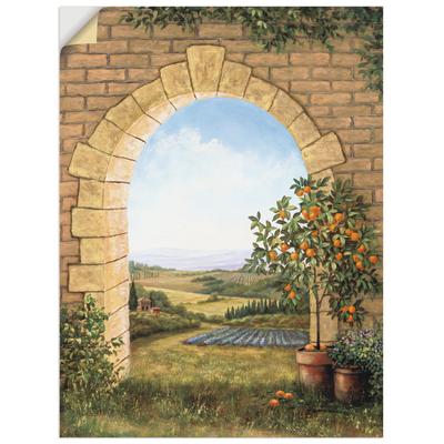 Wandbild ARTLAND "Orangenbaum vor dem Torbogen", braun (farbe bild(er): braun), B:45cm H:60cm, Bilder, als Alubild, Outdoorbild, Leinwandbild, Poster, Wandaufkleber Image