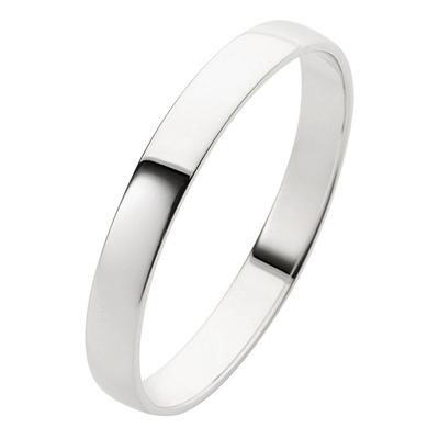 Trauring FIRETTI "Schmuck Geschenk Gold Hochzeit Ehering Trauring "LIEBE" Gr. 18, weiß (weißgoldfarben), Fingerringe, 18, ohne Brillant, Weißgold 375, 3mm, Made in Germany, wahlweise mit oder ohne Brillant Image