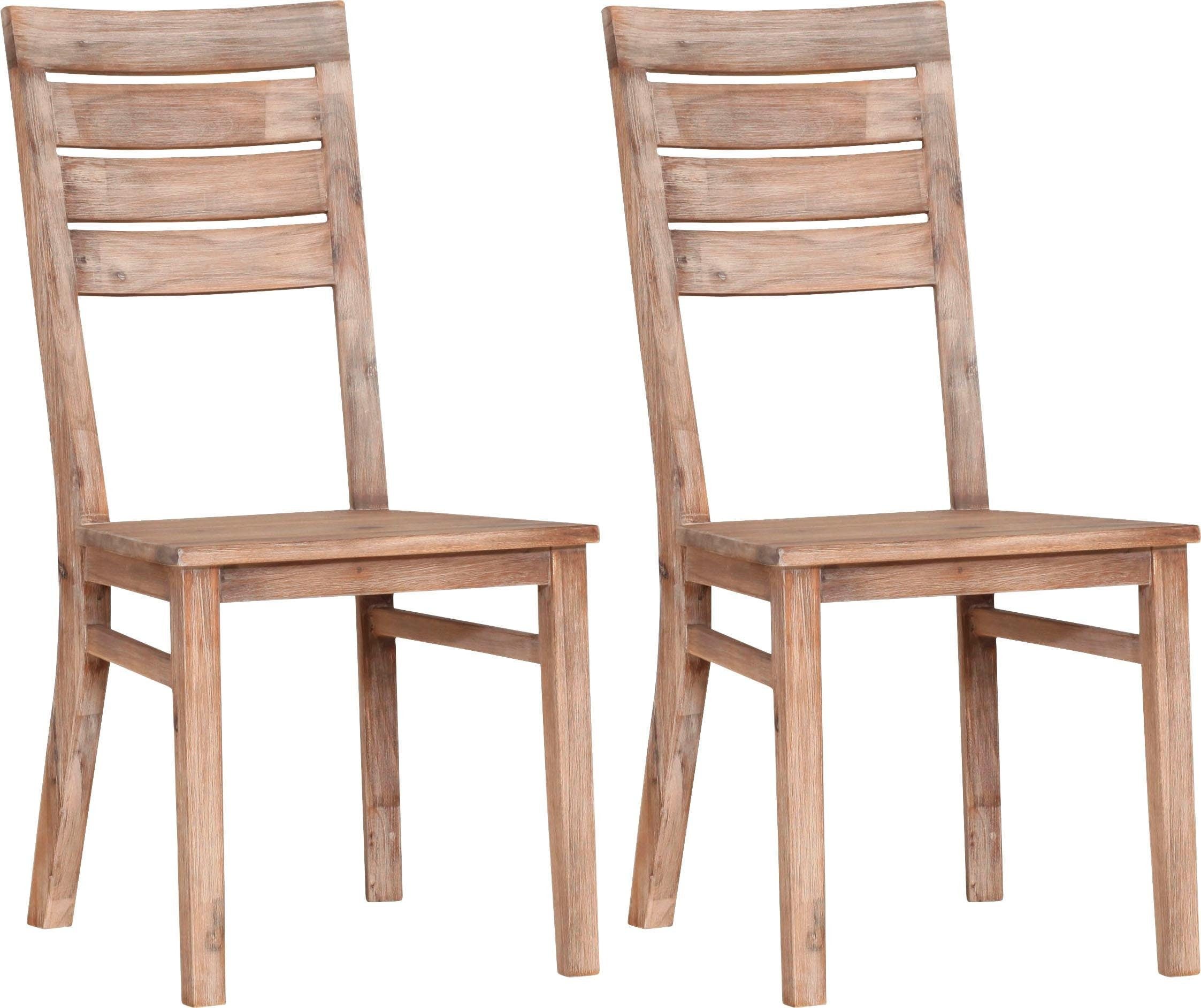 Esszimmerstuhl GUTMANN FACTORY "Tunis", beige (sandfarben), B:47cm H:98cm T:61cm, Holz teilmassiv, Stühle