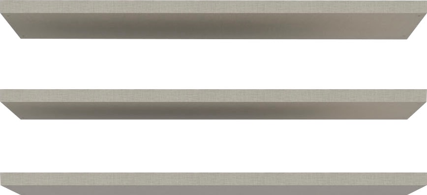 Einlegeboden FORTE, grau (grau textilnachbildung), B:72,8cm H:2,2cm T:42cm, Spanplatte, Einlegeböden, 3 tlg. Set