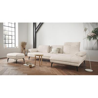 Ecksofa ANDAS "Stenlille Muktifunktionssofa, L-Form", beige (elfenbein), B:295cm H:83cm T:162cm, Struktur weich (100% Polyester), Struktur grob (100% Polyester), 100% NaturLEDER, Sofas, incl. Sitztiefen-, Kopfteil- und Armteilverstellung Image