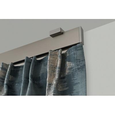 Gardinenstange GARESA "FLAT", silber (vernickelt), L:400cm, Aluminium, Gardinenstangen, Rechteckprofil, perfekter Lauf, modern, verlängerbar, mit Endkappe Image
