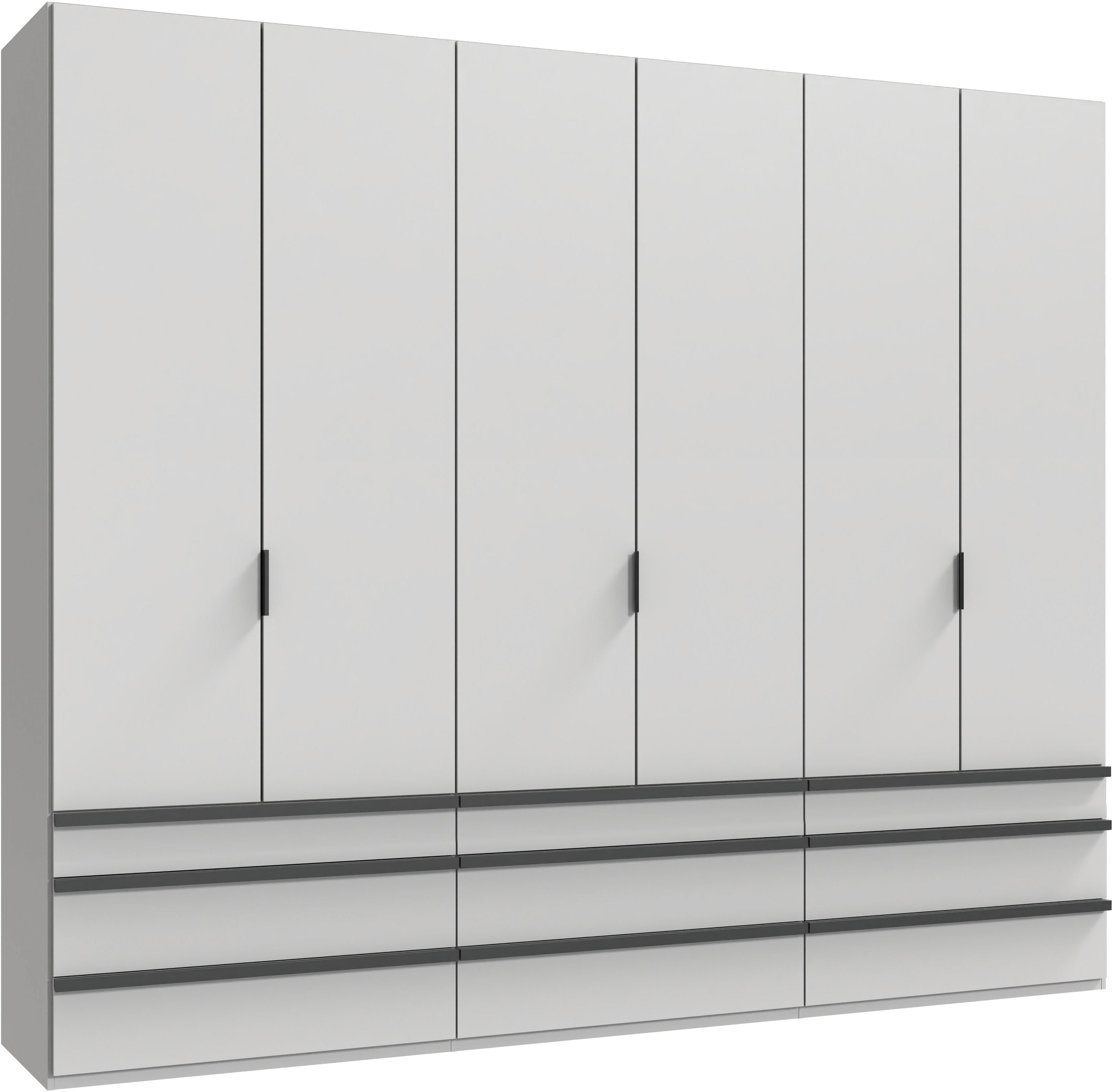 Falttürenschrank WIMEX "Oxford by fresh to go, in 3 Breiten und 2 Höhen, Made in Germany", weiß, B:300cm H:236cm T:58cm, Spanplatte, Schränke, mit hochwertigen Falttüren für den perfekten Überblick Image