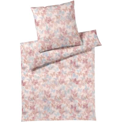 Bettwäsche ELEGANTE "Lucid", rosa (pfirsich rose), B/L: 135cm x 200cm, , Mako-Jersey, B/L: 80cm x 80cm, Mako-Jersey, Obermaterial: 100% Baumwolle, Bettwäsche, angenehmes Hautgefühl Image