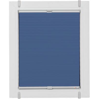 Plissee SUNLINES "Start-up Style Honeycomb", blau (dunkelblau, silberfarben, silberfarben), B:78cm H:145cm, Obermaterial: 100% Polyester, Plissees, verspannt mit Simply-Fix Klemmträger, Wabenplissee, nach Maß Image