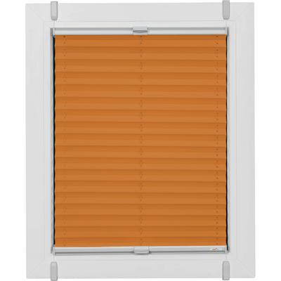 Plissee SUNLINES "One Size Style Crepe", orange (orange, grau, grau), B:70cm H:190cm, Obermaterial: 85% Polyester, 15% sonstige Fasern, Plissees, Zubehörfarbe grau, zum Klemmen Image