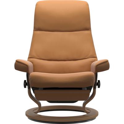 Relaxsessel STRESSLESS "View", new caramel batick, B:79cm H:109cm T:77cm, Leder BATICK: BATICK ist ein leicht korrigiertes, durchgefärbtes und genarbtes Möbelleder, bei dem die meisten Unebenheiten und Spuren in der Regel entfernt wurden., Leder... Image