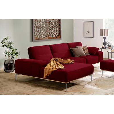 Ecksofa W.SCHILLIG "run, Designsofa mit tollem Sitzkomfort, bequem, L-Form", rot (merlot w82), B:319cm H:88cm T:178cm, Longlife Xtra-Leder Z73: Naturwalkleder der Luxusklasse aus den erlesensten Rohhäuten. Hautstärke 1, 1 u2013 1, 3 mm, ROHLEDER... Image