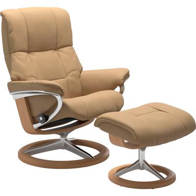 Relaxsessel STRESSLESS "Mayfair", beige (sand paloma), B:83cm H:102cm T:73cm, Leder BATICK: BATICK ist ein leicht korrigiertes, durchgefärbtes und genarbtes Möbelleder, bei dem die meisten Unebenheiten und Spuren in der Regel entfernt wurden., Leder... Image