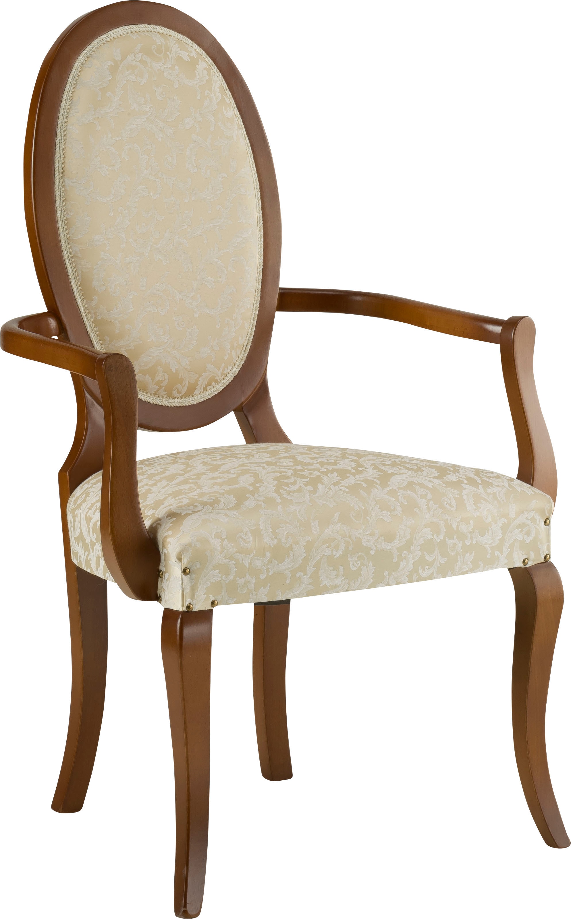 Armlehnstuhl HOME AFFAIRE "Stühle Duca", braun (nuss, nuss), B:62cm H:105cm T:61cm, Massivholz, Stühle, Armlehnstuhl, Breite 62 cm