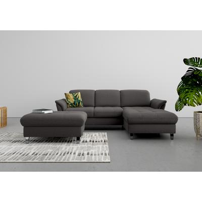 Stauraumhocker SIT & MORE "Maggiore", grau (fango), B:102cm H:48cm T:67cm, 95% Polyester, 5% Polyamid, Hocker, mit Stauraum und modernen Metallbeinen Image