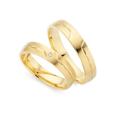 Trauring PHÖNIX "Schmuck Geschenk Gold 333 Ehering LIEBE, 930782, 930783" Gr. 56, gold (gelbgoldfarben), Fingerringe, 56, ohne Brillant, Gelbgold 333, 4mm, Made in Germany - wahlweise mit oder ohne Brillant Image