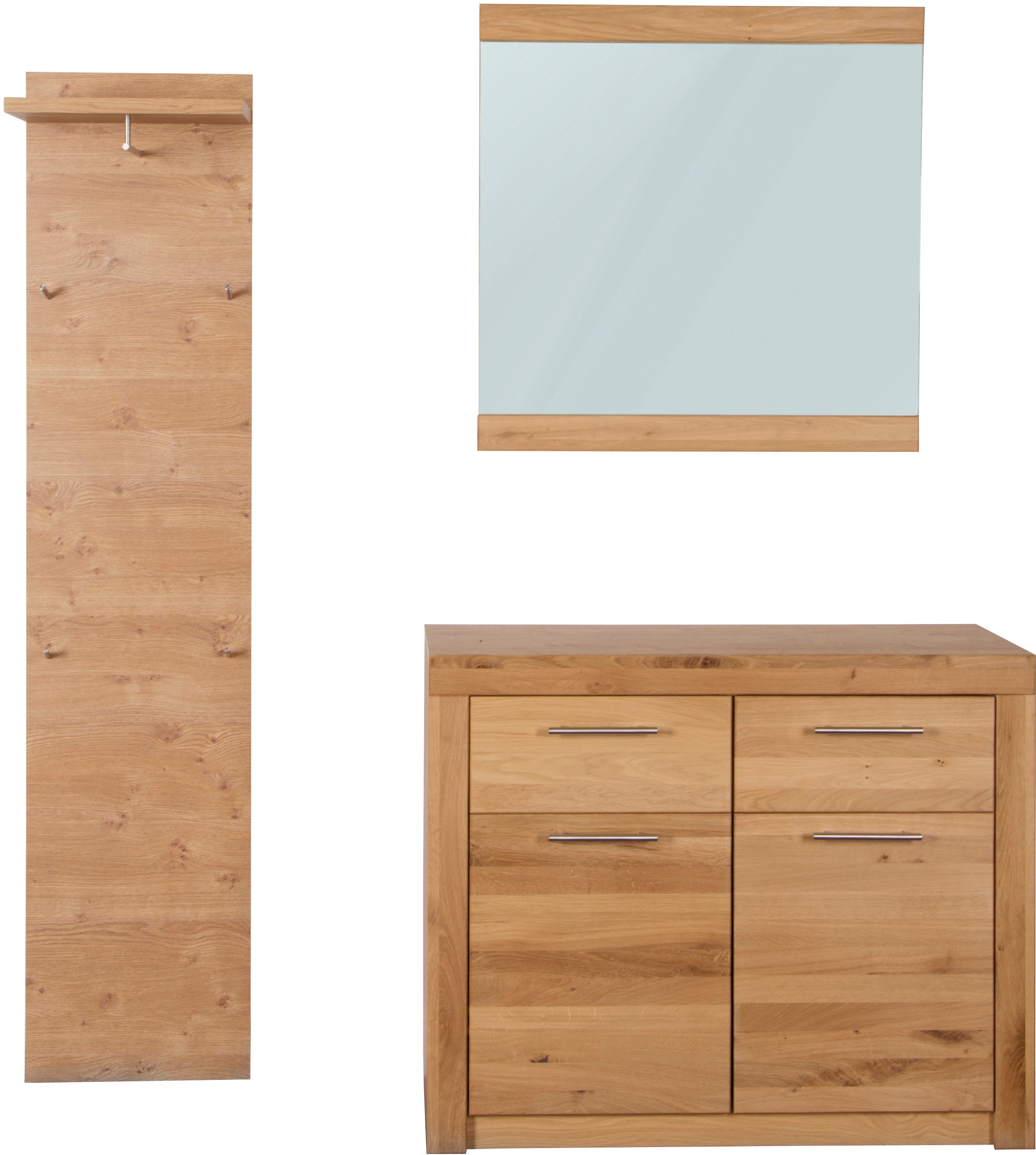 Garderoben-Set VOGL MÖBELFABRIK "Toronto", braun (wildeiche), Kastenmöbel-Sets