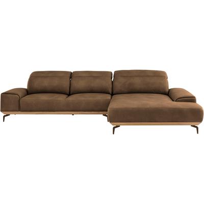 Wohnlandschaft MUSTERRING "MR 2490", braun (fango, b), B:342cm T:207cm, Sofas, Bronze-Fuß, Sitzhöhe 48cm, wahlweise mit Funktionen, Maße 342 x 207 cm Image