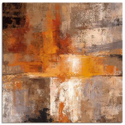 Wandbild ARTLAND "Silber und Bernstein Ernte", orange (farbe bild(er): orange), B:40cm H:40cm T:1,8cm, Canvas, Leinwand, Bilder, als Leinwandbild, Poster in verschied. Größen Image