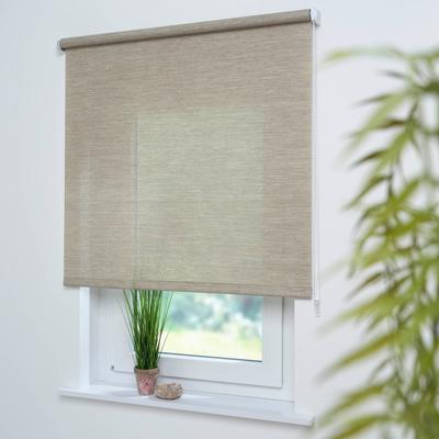 Seitenzugrollo LIEDECO "Dekor Struktur" Gr. 2, beige (sand, naturfarben), B:82cm H:180cm, Polyester, Rollos Image