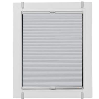 Wabenplissee SUNLINES "One Size Style Honeycomb VD", weiß (weiß, grau, grau), B:90cm H:160cm, Obermaterial: 85% Polyester, 15% sonstige Fasern, Plissees, Zubehörfarbe grau, zum Klemmen Image
