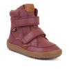 Barfußschuh FRODDO "BAREFOOT TEX WINTER", Kinder, Gr. 23, lila (beerenfarben), Leder, casual, Schuhe, Klettschuh, Winterstiefel mit TEX-Membrane