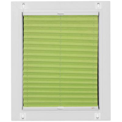 Plissee SUNLINES "Start-up Style Crush", grün (apfelgrün), B:70cm H:75cm, Obermaterial: 100% Polyester, Plissees, geklebt mit Gelenkklebeplatte Image