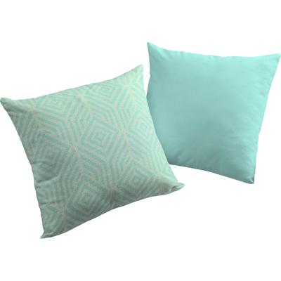 Dekokissen ADAM "Easy Diamond", blau (hellblau, gemustert, jaquard, struktur), B:40cm L:40cm, Baumwolle, Dekokissen_Sitzkissen_Kissenhüllen, Reißverschluss, gemustert, Wendekissenhülle ohne Füllung, 1 Stück Image