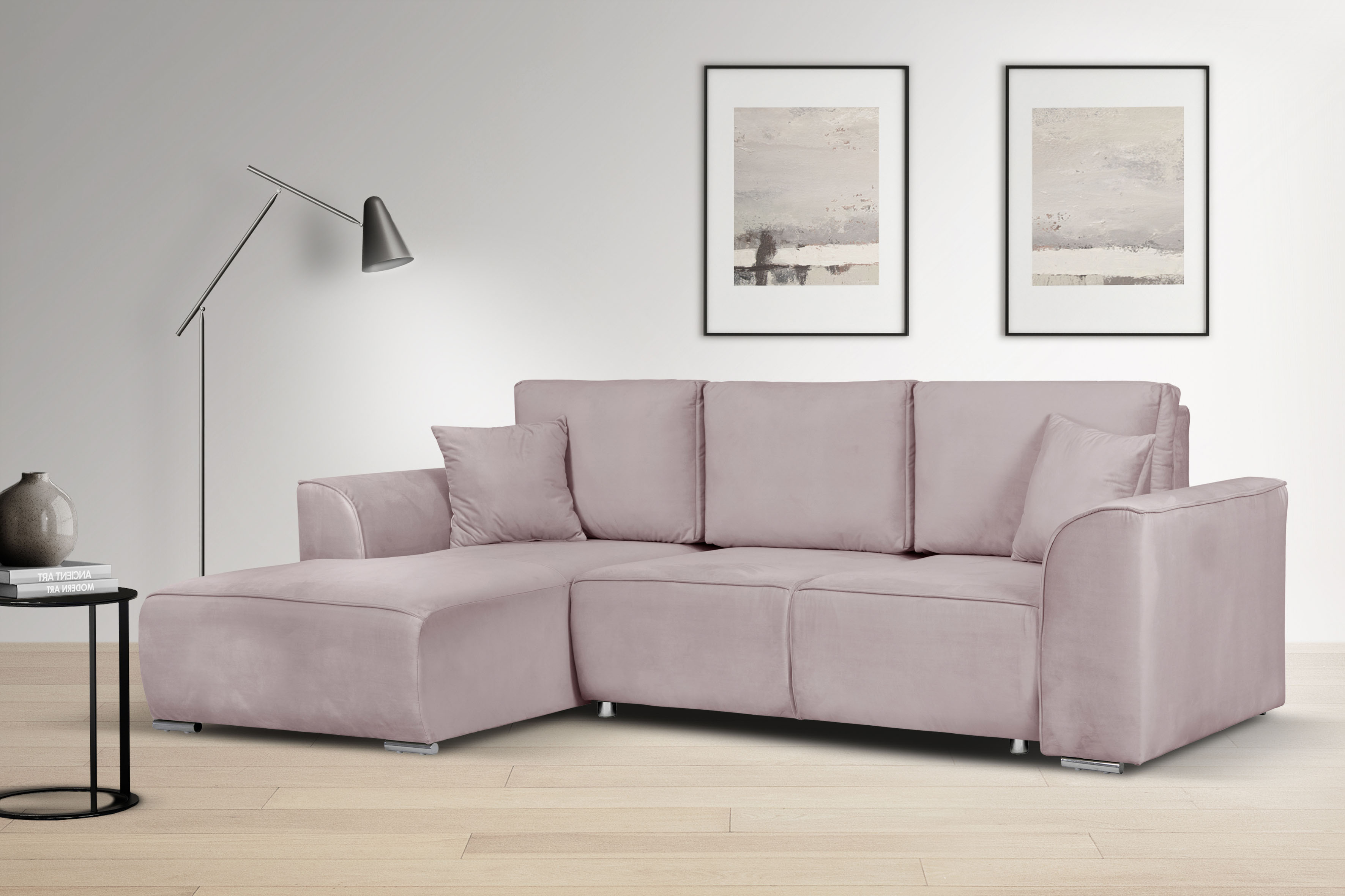 OTTO home "BEATRICE optionale Schlafsofa mit Bettkasten, B/T/H: 265/170/86 cm" L-Form, wahlweise auch mit Bettfunktion und Bettkasten