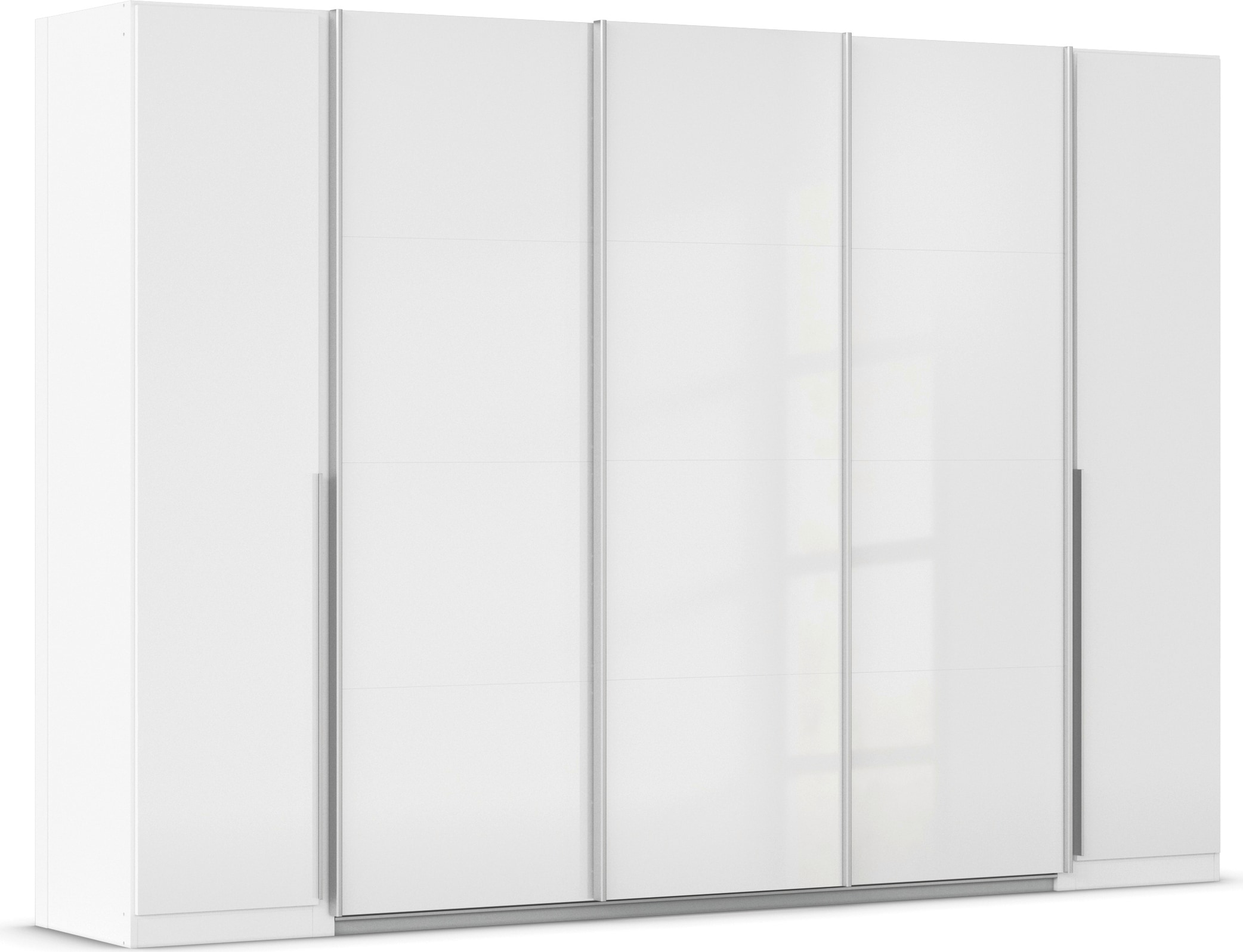 Schwebetürenschrank RAUCH "Dreh-/Schwebetürenschrank Kleiderschrank Familie, OTTOs Choice Agordo", weiß (alpinweiß, hochglanz weiß), B:301cm H:210cm T:62cm, Holzwerkstoff, Schränke, Schwebetürenschrank, durchdachte Innenausstattung, in zwei...