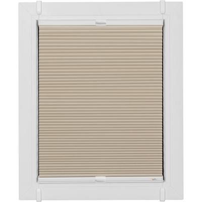 Wabenplissee SUNLINES "One Size Style Honeycomb VD", beige (beige, weiß, weiß), B:120cm H:210cm, Obermaterial: 85% Polyester, 15% sonstige Fasern, Plissees, Zubehörfarbe weiß, zum Klemmen Image
