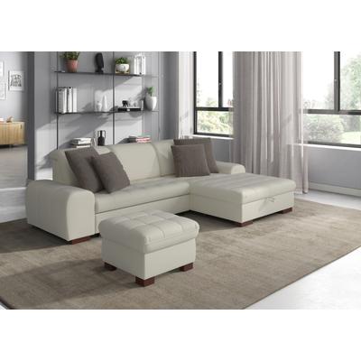 Ecksofa SIT & MORE "Luxor L-Form", beige (creme), B:275cm H:82cm T:173cm, Luxus-Microfaser ALTARA NUBUCK (100% Polyester), Soft clean (98% Polyester, 2% Polyamid), Struktur fein (100% Polyester), Sofas, wahlweise mit Bettfunktion, Bettkasten und... Image