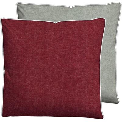 Kissenbezug BIBERNA Gr. 3, rot (dunkelrot, grau), B:40cm L:60cm, Baumwolle, 100% Baumwolle, Kissenbezüge Image