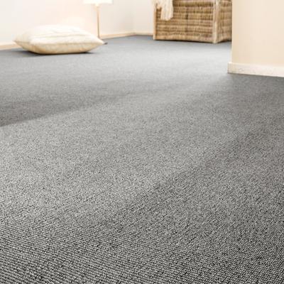 Teppichboden ANDIAMO "Bruce, Schlinge", grau, B:400cm H:4mm L:500cm, Kunstfaser, Teppiche, meliert. Breite 400 cm, Wohnzimmer, strapazierfähig & robust Image