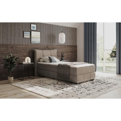 Boxbett MR. COUCH "Brewdley mit Bettkasten, inkl. Matratze", grau (dolce 4 taupe), B:125cm L:215cm, Komplettbetten, Topper und Zierkissen, in verschiedenen Härtegraden verfügbar Image