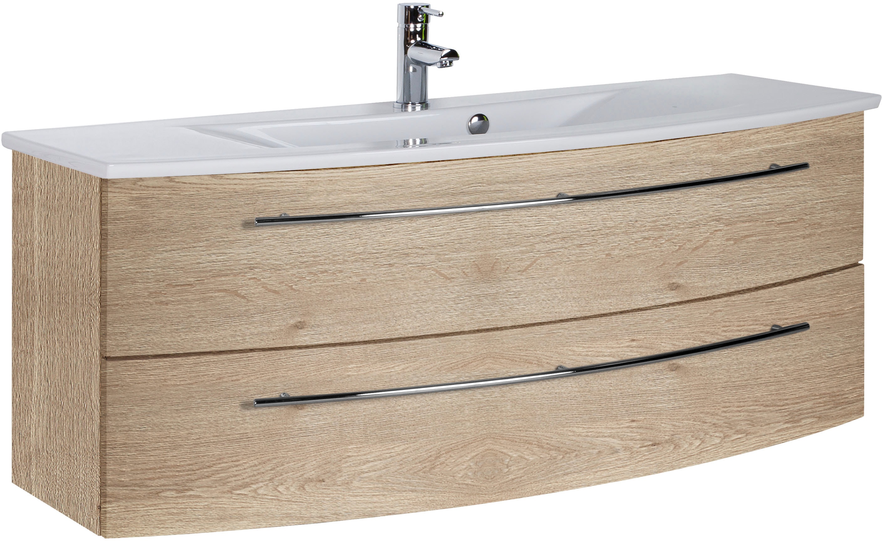 Waschtisch SAPHIR "3040", braun (eiche struktur, eiche struktur), B:121cm H:90cm T:51cm, Waschtische, Breite 121 cm Image