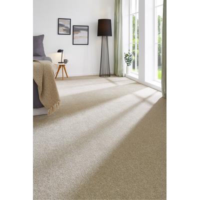 Teppichboden MY HOME "Isabella, Velours, Made in Netherlands", beige, B:400cm H:8,5mm L:350cm, Teppiche, Breite 400 cm, Uni Farben, weich, pflegeleicht, strapazierfähig Image