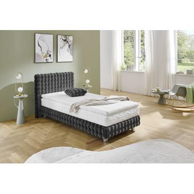 Boxbett "Sendai", grau (anthrazit), L:210cm, WESTFALIA SCHLAFKOMFORT, Komplettbetten, Fellimitat HIGHLIGHT, wahlweise Matratzen in H2,H3,H4 Image