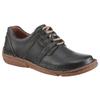 Schnürschuh JOSEF SEIBEL "Neele 44", Damen, Gr. 43, blau (dunkelblau), Leder, casual, Schuhe, Freizeitschuh, Komfortschuh mit Wechselfußbett aus Leder