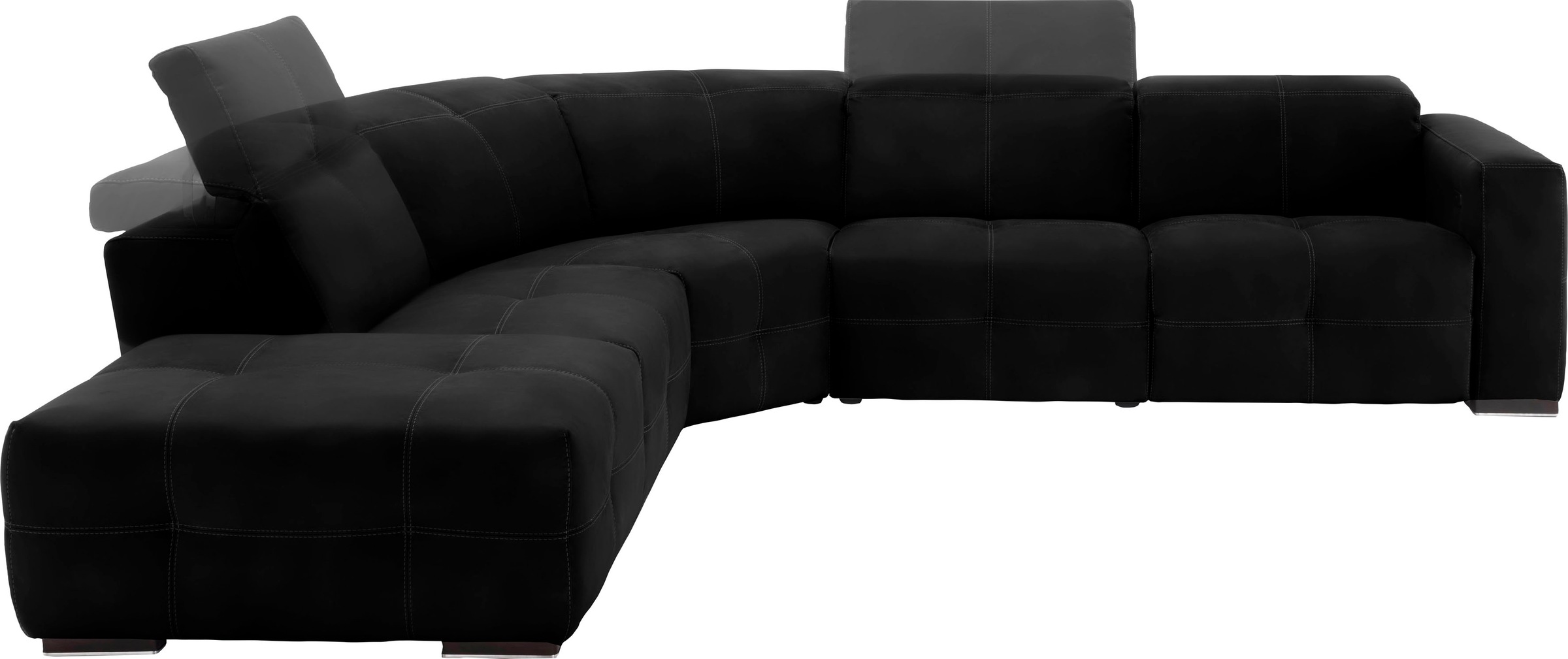 Ecksofa EGOITALIANO "Sauvanne, Designsofa der Extraklasse, elegant und bequem", grau (smoke), B:300cm H:100cm T:274cm, Leder »BULL« (echtes Rindsleder). Geschliffenes, pigmentiertes und behandeltes Rindsleder mit einer Dicke von 1, 3-1, 5 mm. Dieses... Image
