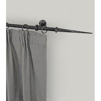 Gardinenstange GARESA "ESPERANCA", schwarz, L:390cm Ø:16mm, Metall, Gardinenstangen, rustikale Vorhanggarnitur, verlängerbar, Endknopf Spitze, m. Ringe Image