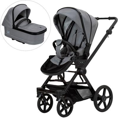 Kombi-Kinderwagen HARTAN "Ivy GTR Outdoor mit Falttasche", Baby, grau (graphit), Aluminium, Kinderwagen, Made in Germany Image