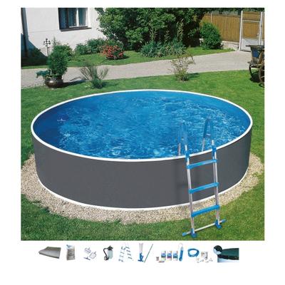 Rundpool MY POOL BWT "HYPE 7", grau, H:120cm Ø:450cm, Schwimmbecken, in verschiedenen Größen Image