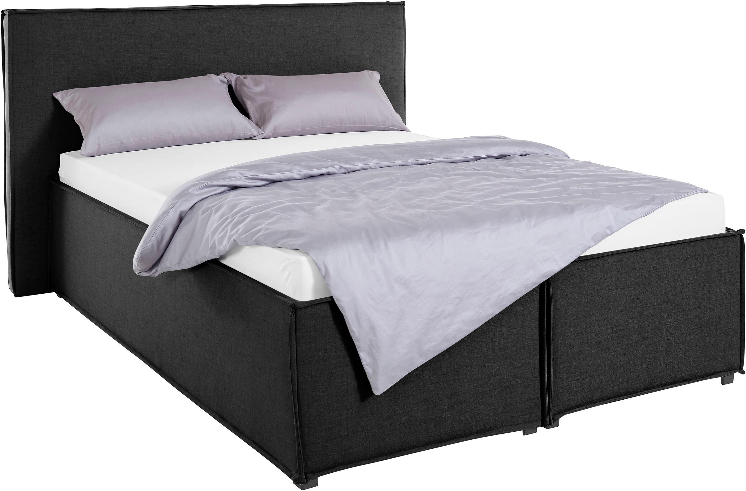 Polsterbett "Isaline", grau (anthrazit), B:173cm L:213cm, 100% Polyester, LEGER HOME BY LENA GERCKE, Betten, Polsterbett ohne Bettkasten Polsterbett, wahlweise ohne Matratze oder mit 3 Matratzenarten, Kopfteilhöhe 107 cm Image