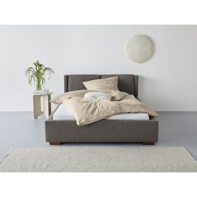 Polsterbett HOME AFFAIRE "Annera", grau (dunkelgrau), B:160cm H:83cm L:228cm, 59% Polyacryl; 41% Polyester, Betten, Inkl. Lattenrost, Liegefläche 140 oder 180 cm wählbar Image