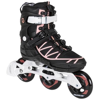 Inlineskates POWERSLIDE "Phuzion Argon Coral 100" Gr. 42, bunt (schwarz, weiß, rosé), Inlineskates_Rollschuhe_Schlittschuhe, 42, Kunstfaser