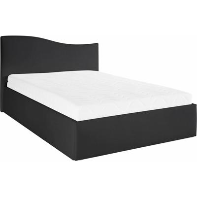 Polsterbett, schwarz, B:132cm L:210cm, Bezug Bett: Kunstleder, Bonnell-Federkernmatratze: 51% Polypropylen, 39% Polyester und 10% Baumwolle, Kaltschaummatratze: 100% Polyester, Bezug abnehm- und waschbar bis 60u00b0C, WESTFALIA SCHLAFKOMFORT,... Image
