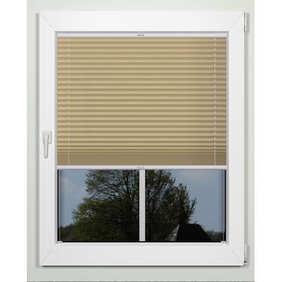 Plissee INDEKO "simple", braun (lattemacciato, weiß), B:66cm H:170cm, Obermaterial: 94% Polyester, 6% sonstige Fasern, Plissees, nach Maß Image